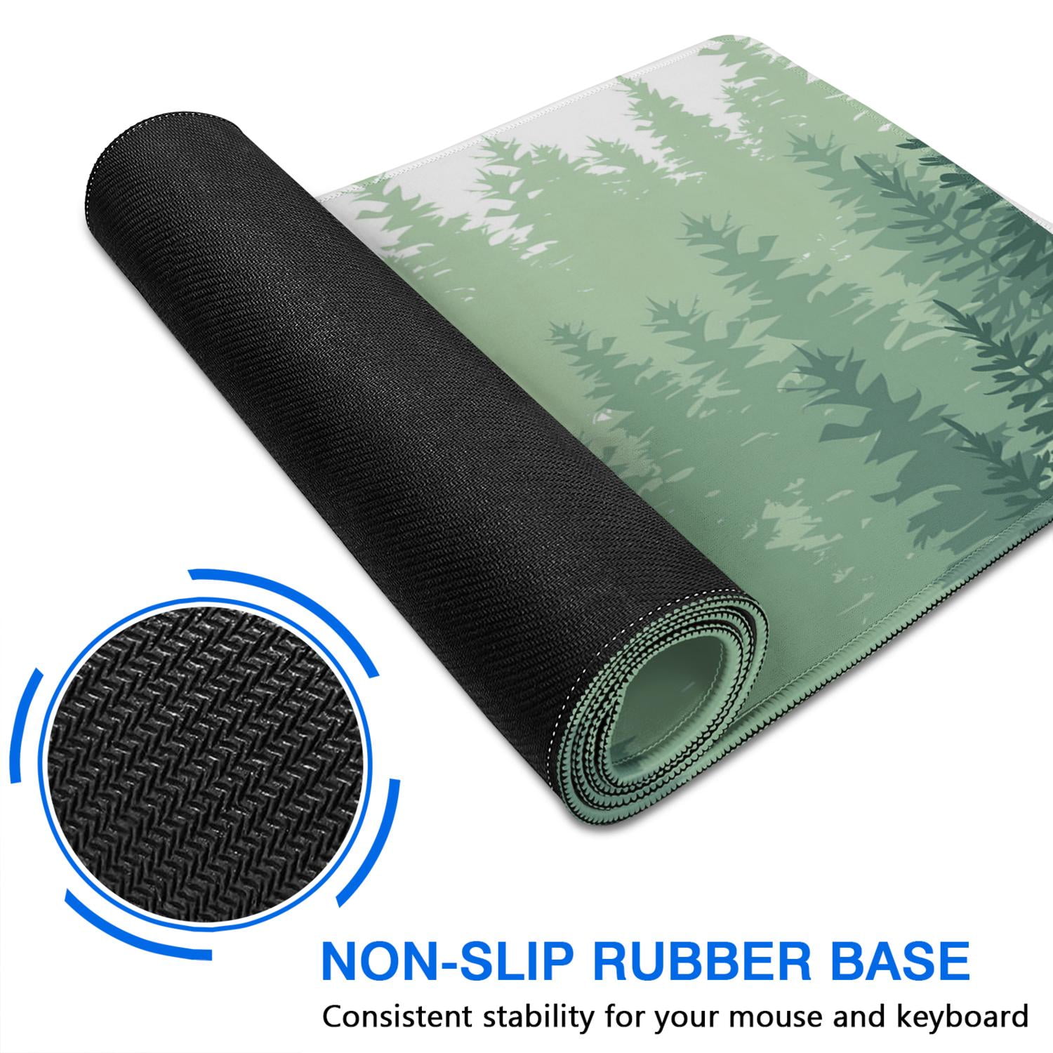 Step Into the Forest with this XXL Mouse Mat - Forest Pattern Large Extended Desk Mat, Non-Slip Mice Pads with Stitched Edges (31.5 x 11.8inches)