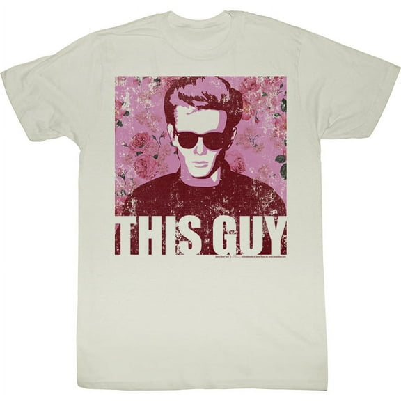 James Dean Flowery Dean Natural Adult T-Shirt
