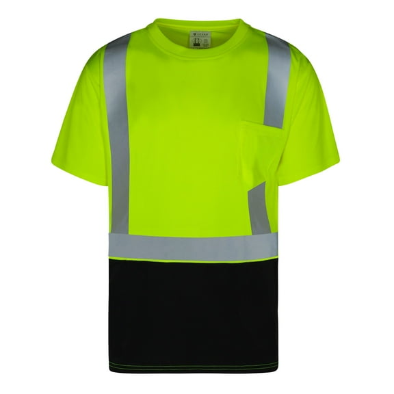 Everyday ANSI Class 2 with Contrast with Short Sleeve UPF-50 T-Shirt (LIME)