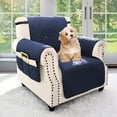 thumbnail image 2 of TWINNIS Waterproof Recliner Covers Dog Chair Cover Furniture Protector Sofa Slip Cover for Pets and Kids,25",Navy Blue, 2 of 6