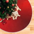 thumbnail image 3 of SKYSONIC Solid Color Christmas Tree Skirt Home Decoration Large Round Christmas Tree Skirt for Holiday Party Home Christmas Day Ornaments 47.2 Inch, 3 of 6