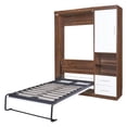 thumbnail image 4 of Wood&Metal Murphy Platform Wall Bed Mattress Foundation with Multi-function, Bed Frame with Cabinet Storage Bed with Cabinet for Boy Girl, No Box Spring Needed, Easy Assembly, 4 of 9