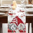 thumbnail image 3 of Table Runners 90 Inches Long Dress Scarves, Red Floral Valentine's Day Farmhouse Coffee/Dining/Kitchen Table Runner for Living Room, Gnomes Botanical Gifts Farmhouse 13x90 Inch, 3 of 9