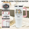 thumbnail image 5 of 40oz Book Lover Tumbler with Handle & Straw - Insulated Travel Coffee Mug, Gift for Women Readers, Bookish Gifts, Librarian, Reading Accessories - Just One More Chapter, 5 of 6