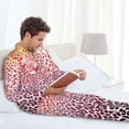 thumbnail image 6 of Lsque Leopard Skins And Heads Pattern Long Sleeve Pajama Set for Men - Soft 2-Piece Sleepwear and Loungewear Set with Pockets, Comfy Nightwear-Medium, 6 of 7