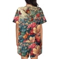 thumbnail image 3 of Lsque Butterflies In Blooming Garden Women's Short-Sleeved Pajama Set - 2 Piece Soft and Lightweight Sleepwear Set-4X-Large, 3 of 9