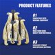 thumbnail image 5 of Gear Puller Set, 3inch 4inch 6inch 3 Jaw Puller Kit, 5 of 5