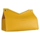 thumbnail image 4 of Elegante porta pañuelos triangular de cuero sintético para el rostro. Amarillo, 4 of 9