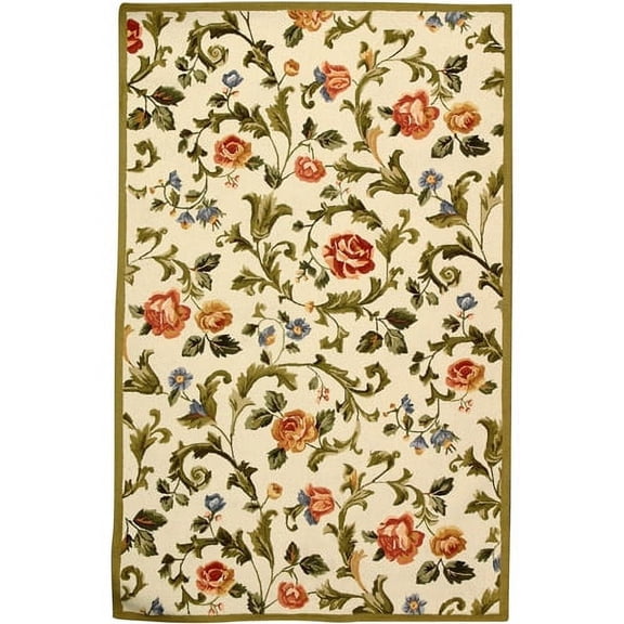 Safavieh Chelsea Georgiana Bordered Wool Area Rug, Ivory, 5'3" x 8'3"