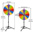 thumbnail image 3 of WinSpin Roue de Prix Rotative de 24 Pouces, Roue de Prix à Hauteur Réglable avec Support, Roue de Gribouillage Modulaire Rotative Bricolage pour Jeux de Carnaval Événements Pa, 3 of 9