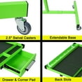 thumbnail image 2 of NIGSQJB LT18 Heavy Duty Adjustable Work Table with Drawer for Mechanic, Garages, Repair Shops, DIY, 220lbs Capacity Rolling Tool Tray Table with Wheels, Green（Color Options）, 2 of 11
