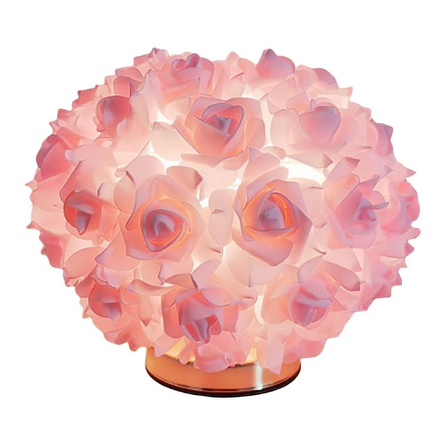 DOLITY Modern Bedside Table Lamp LED Night Room Table Bedroom Wedding Pink