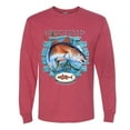 thumbnail image 2 of Red Fish Sciaenops Ocellatus Mens Long Sleeve Shirt, Vintage Heather Red, Small, 2 of 3