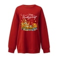 thumbnail image 3 of Sudaderas de Acción de Gracias Para Mujer, Blusa Holgada de Manga Larga Con Estampado A La Moda, Suéter Informal de Cuello Redondo, Tops, Sudadera Odeerbi  ODB122732, 3 of 4