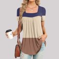 thumbnail image 2 of Blusa suelta de manga corta con cuello en V informal estampada a la moda para mujer OAVQHLG3B Store lin121212, 2 of 4