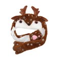 thumbnail image 2 of Puntoco Gorro navideño de Navidad para niñas, gorro decorativo de peluche con astas de Papá Noel, gorro para adultos y niños, regalo para disfrazarse, 2 of 6