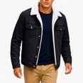 thumbnail image 6 of Jackets For Men Winter Sherpa Lined Denim Jacket Button Down With Pockets Workwear Coat Vintage Trendy Weekend Outdoor Outfits, 6 of 6