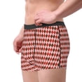 thumbnail image 4 of Bingfone Red and Brown Squares Men's Underwear - Casual Stretch Boxer Briefs-XX-Large, 4 of 9