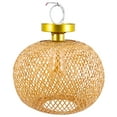 thumbnail image 1 of Woven Bamboo Pendant Light Retro Farmhouse Pendant Light Fixture Ceiling Light, 1 of 9