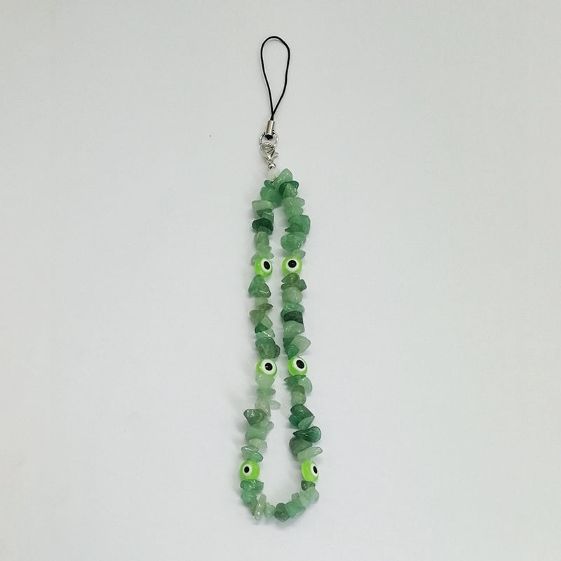 2024 Hot-Selling Phone Chain - INS Style Natural Amethyst Colorful Stone Evil Eye Phone Lanyard