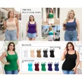 thumbnail image 4 of Beautyin Plus Size Tank Top for Women Adjustable Spaghetti Wide Straps Sleeveless T-shirts Cami, 4 of 9