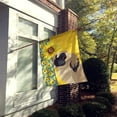 thumbnail image 2 of Summer Sunflowers Cream Pekingese Flag Canvas House Size, 2 of 5