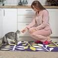 thumbnail image 3 of Purple Leaf Pattern Kitchen Rugs Sets Of 2,Anti Fatigue Kitchen Mat Rugs Non Slip Washable,Decorative Kitchen Floor Mats for Kitchen,Sink,Laundry,17"x30"+17"x47", 3 of 7