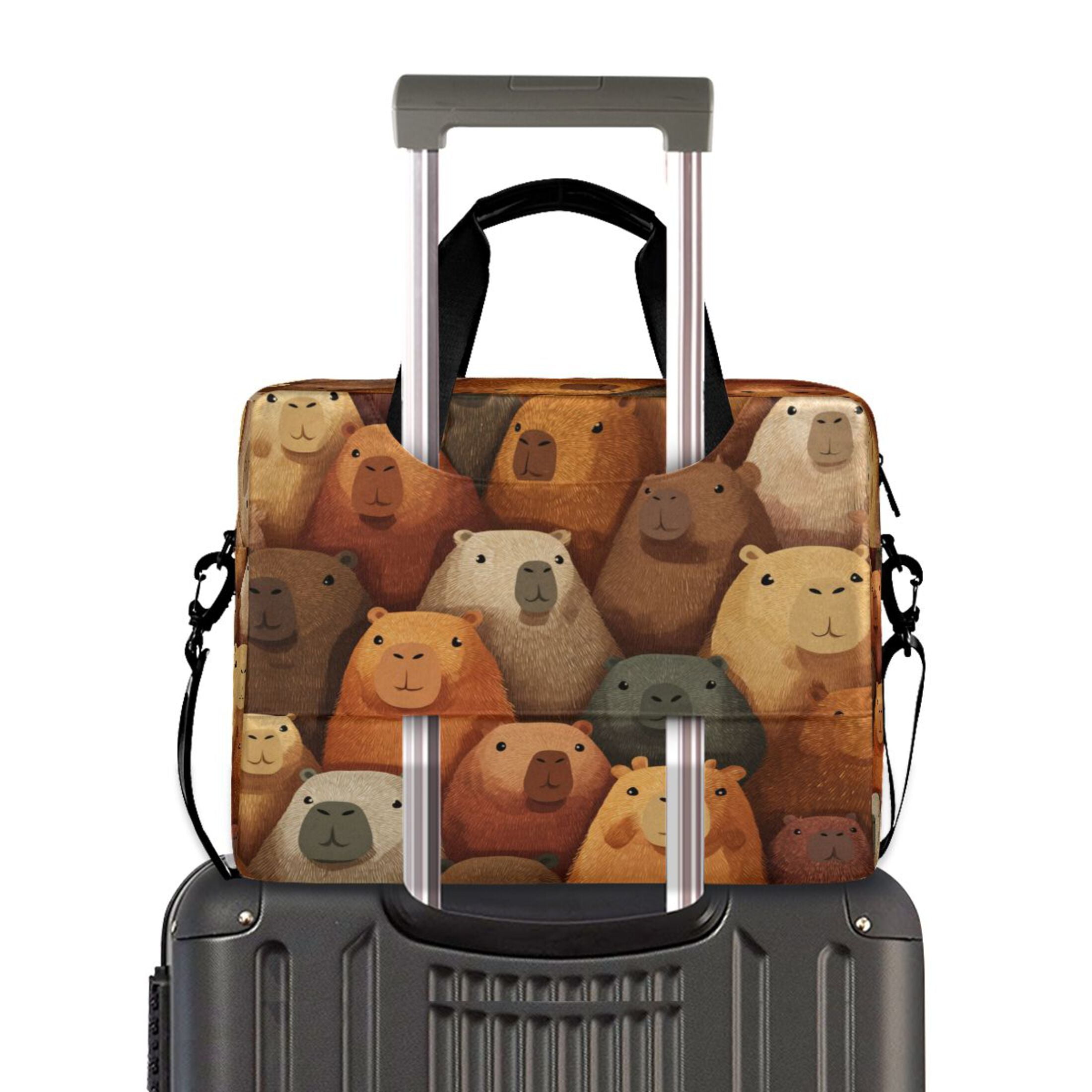 Laptop Bag Laptop Briefcase 15.7 x 3 x 11.8 Inches Laptop Bag Briefcases Laptop Storage Travel Laptop Bag Work Laptop Bag Capibara Seamless