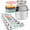 Color, variant on Magnetic Measuring Cups and Spoons Set, Heavy Duty 304 Stainless Steel, Double Measurement Markings, 16-Piece Set with Leveler, Perfect for Dry and Liquid Ingredients, Kitchen Baking Tools, Black