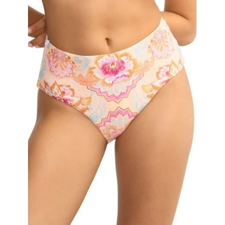 Seafolly SPRING FESTIVAL NECTAR High Waist Bikini Swim Bottom  US 8  UK 12