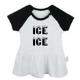 thumbnail image 5 of Pack of 2, Ice Ice & I Am Mexican and This is My Juansie Funny Dresses For Baby, Newborn Babies Skirts, Infant Princess Dress, Toddler Frocks (Black Raglan Dresses, 0-6 Months), 5 of 5