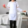 thumbnail image 6 of Kid's Apron Chef Apron Skin friendly Children'Bib with Pocket Kitchen Apron for Cooking, Baking, Painting, Training Wear White M, 6 of 8