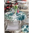 thumbnail image 6 of Outdoor Tablecloth with Umbrella Hole Zipper Summer Botanical Round Tablecloth 54" Waterproof Outside Table Cloth Palm Leaf Tropical Monstera Leaves Patio Table Cover Tablecloths for Picnic Party, 6 of 8