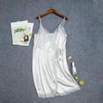 thumbnail image 5 of Summer Sales Under $6 CNJKEHIUV Ladies Stretch Satin Nightdress Home Pajamas for Women 3XL, 5 of 9