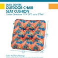 thumbnail image 3 of Duck Covers 19" x 19" Orange and Blue Square Chair Outdoor Seating Cushions (2 Pack), 3 of 8