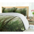 thumbnail image 5 of Ambesonne Tropical Duvet Cover Sets, Exotic Jungle Forest, 2-King, Green Brown, 5 of 7
