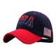 thumbnail image 1 of ¡Liquidación! Gorra de béisbol Fdelink con protección solar UV para hombre y mujer, color neutro, para verano, con bandera estadounidense bordada, viseras ajustables, azul marino 2, 1 of 3