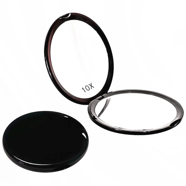 mpowtech Compact Magnifying Mirror for Purse - 1x/10x Magnification Travel Makeup Mirror 4 inch Pocket Mirror Double-Sided Cosmetic Mirror Portable Hand Mirror Small Compact Mirror for Gift