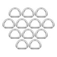 thumbnail image 1 of Uxcell 30 Pcs Anillas de metal en D 5/8" ID 0.15 pulgadas de grosor apertura aleación de zinc para llaveros, bolsas, correas, cinturones plata brillante, 1 of 5