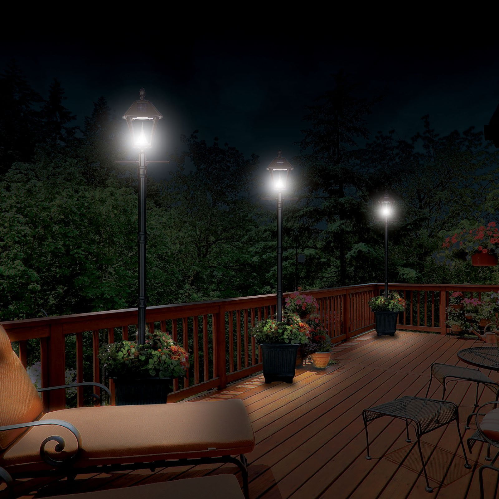 Gama Sonic Baytown Solar Lamp Post With Planter Com