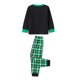 thumbnail image 4 of Conjunto de pijamas navideños familiares a juego con estampado de árbol, letras y cuadros. Pijamas de vacaciones para papá, mamá y niños., 4 of 10