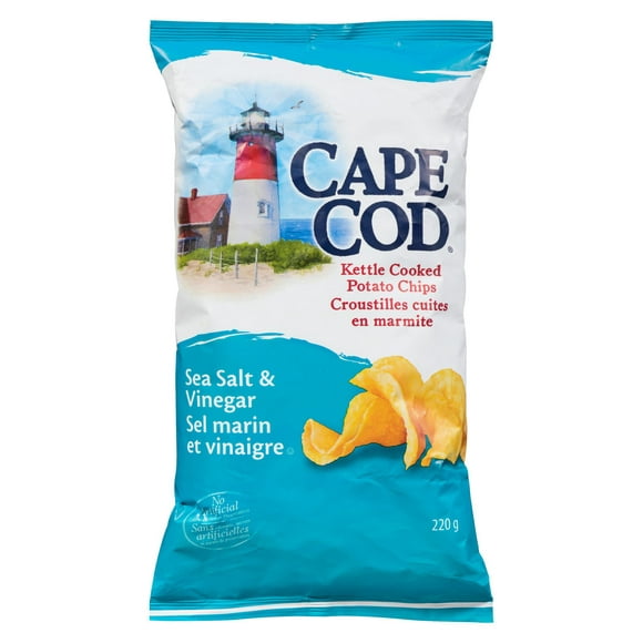 Cape Cod Sea Salt And Vinegar Kettle Cooked Potato Chips, 220 g