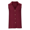thumbnail image 7 of Posijego Womens Business Tank Tops V Neck Collared Sleeveless Button Down Shirtss Dressy Casual Tank Top, 7 of 7