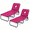 Pink, variant on ELLEGNT 1 PCS Beach Lounger with 4‑Position Reclining Backrest, Removable Pillows and Face Hole - Folding Design, Red