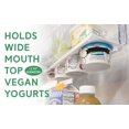 thumbnail image 3 of Storage Theory Organizador De Yogur Para Refrigerador Que Ahorra Espacio - Organizador De Almacenamiento Para Refrigerador Peel & Stick Para Hasta 4 Tazas De Yogur Griego Y Vegano De Boca Ancha, Paque, 3 of 5