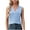 Sky Blue, variant on Giftesty Black Tank Top for Women Women's Sleeveless Solid Color Basics Crewneck Casual Top Pullover T-Shirt