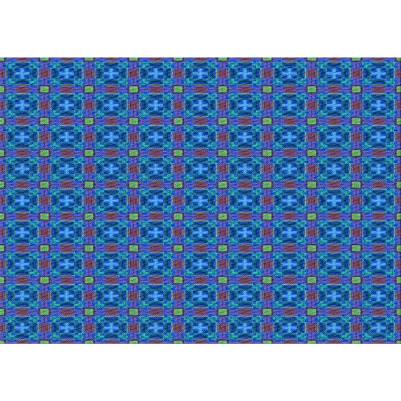 Ahgly Company Indoor Rectangle Patterned Blue Ivy Blue Area Rugs, 2' x 5'
