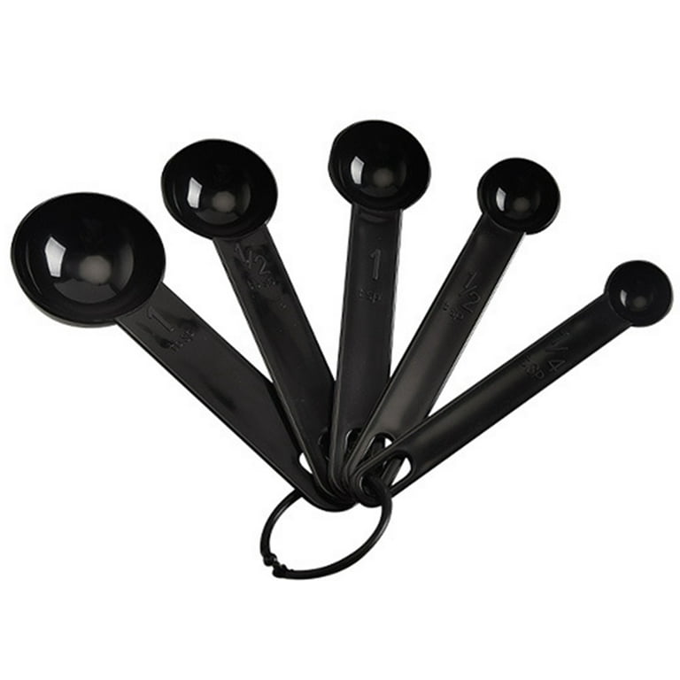 Dropship Measuring Set 10 Pieces Black Plastic Measuring Spoons And Cups  For Baking Tools to Sell Online at a Lower Price