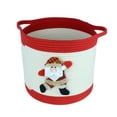 thumbnail image 2 of TOPRenddon Christmas Basket with Snowman Doll, Christmas Gifts Basket Empty, Christmas Woven Cotton Rope Basket with Handles, Christmas Decor Santa Claus Basket for Baby Toys, Red, 2 of 6