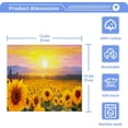 thumbnail image 4 of Sunflowers Painting Washcloths, Soft and Absorbent Cotton Towel, 2 Pack 12 X 12 Inches Premium Quick Dry Face Towel Wash cloth, 4 of 7